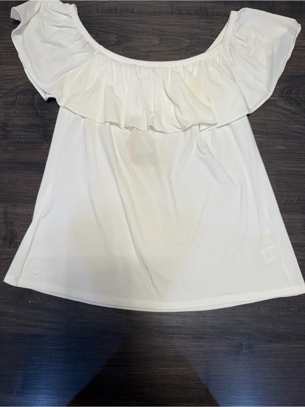 Lilly Pulitzer White Off-Shoulder Ruffle Tunic - NWT